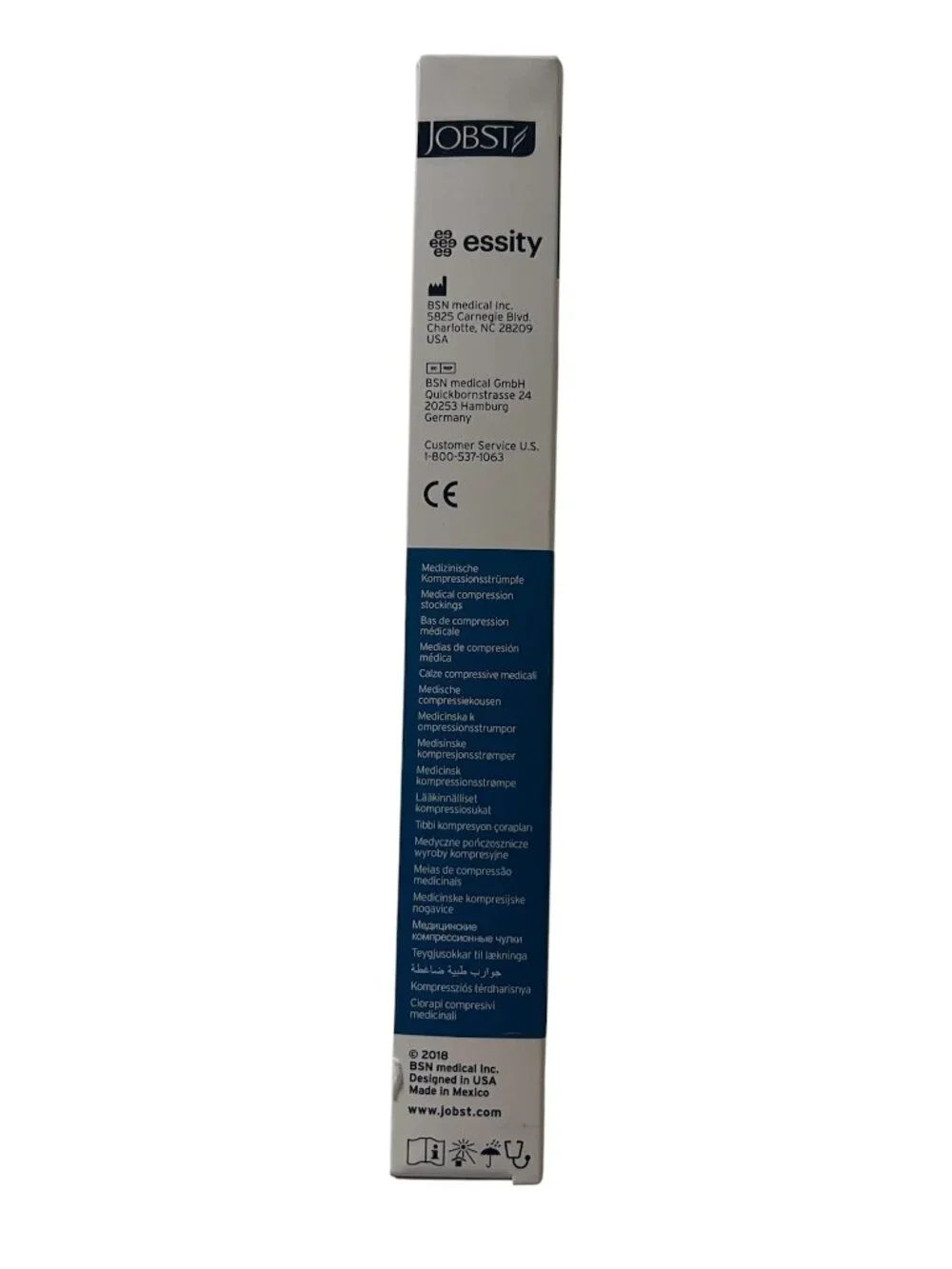 Jobst Mens Formen Knee High Compression Stockings 20-30mmHg Large Black New